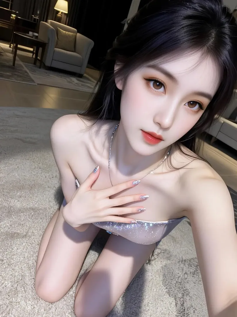 黑发美女手机壁纸｜室内背景图片 - 性感「哲风壁纸」