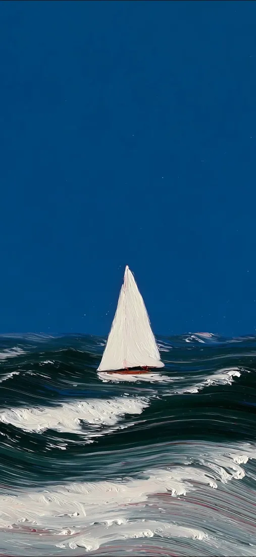 帆船手机壁纸｜海洋背景图片 - 海浪船帆「哲风壁纸」