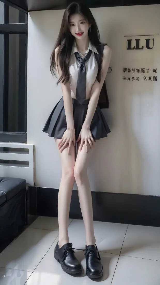 JK制服美女手机壁纸｜室内背景图片 - 时尚穿搭「哲风壁纸」