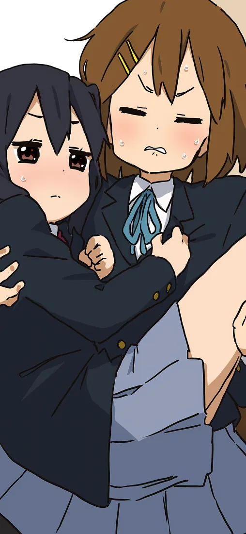 秋山澪田井中律手机壁纸｜轻音少女背景图片 - 校园日常「哲风壁纸」