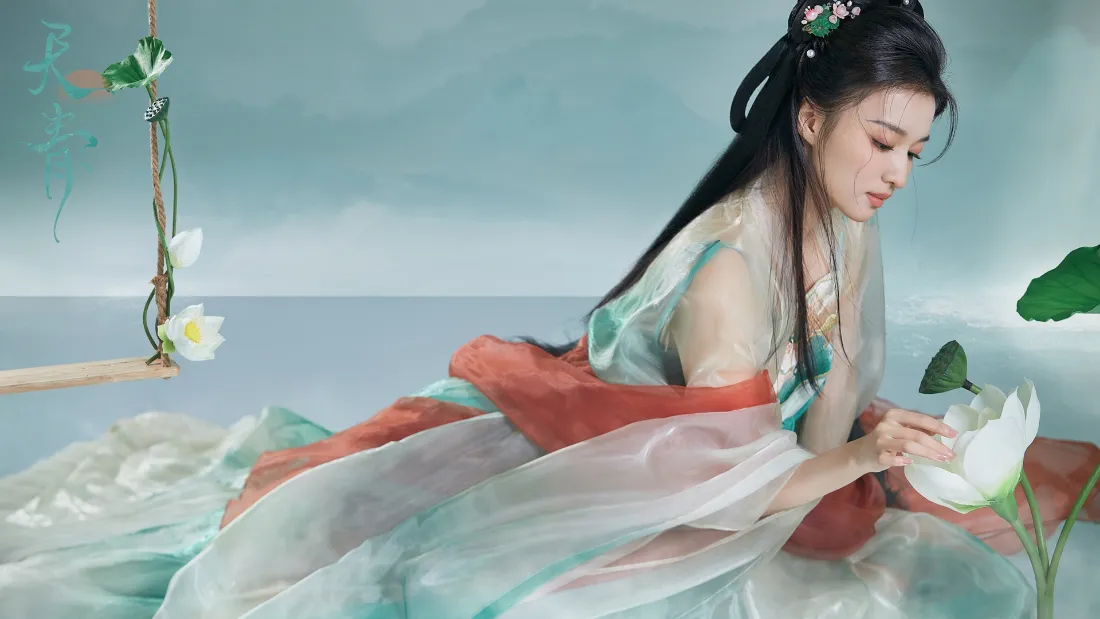 2k王楚然壁纸｜荷花背景图片 - 古风古装美人「哲风壁纸」