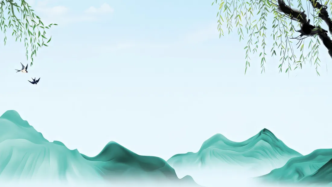 4k山水壁纸｜国风背景图片 - 柳树飞鸟春景「哲风壁纸」