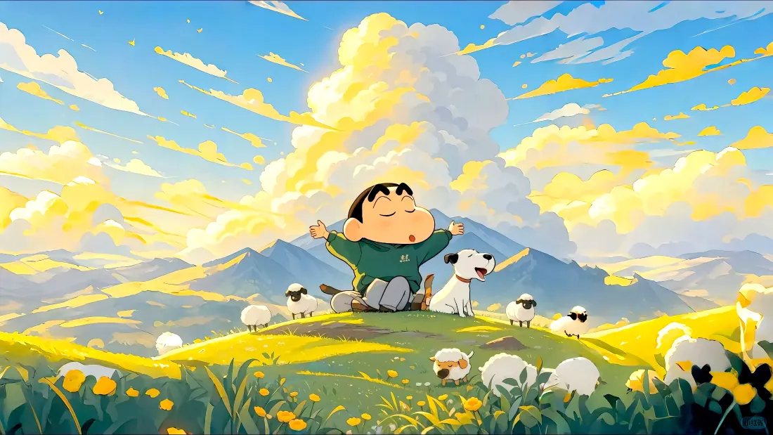 4k蜡笔小新壁纸｜二次元背景图 - 田园治愈风景「哲风壁纸」