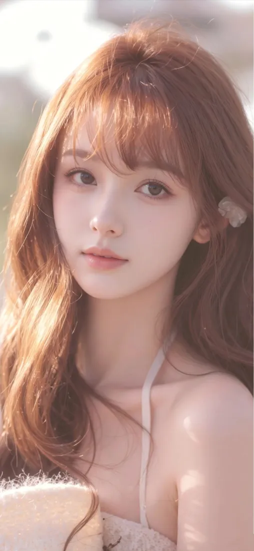 长发美女手机壁纸｜户外背景图片 - 温柔清新Ios「哲风壁纸」