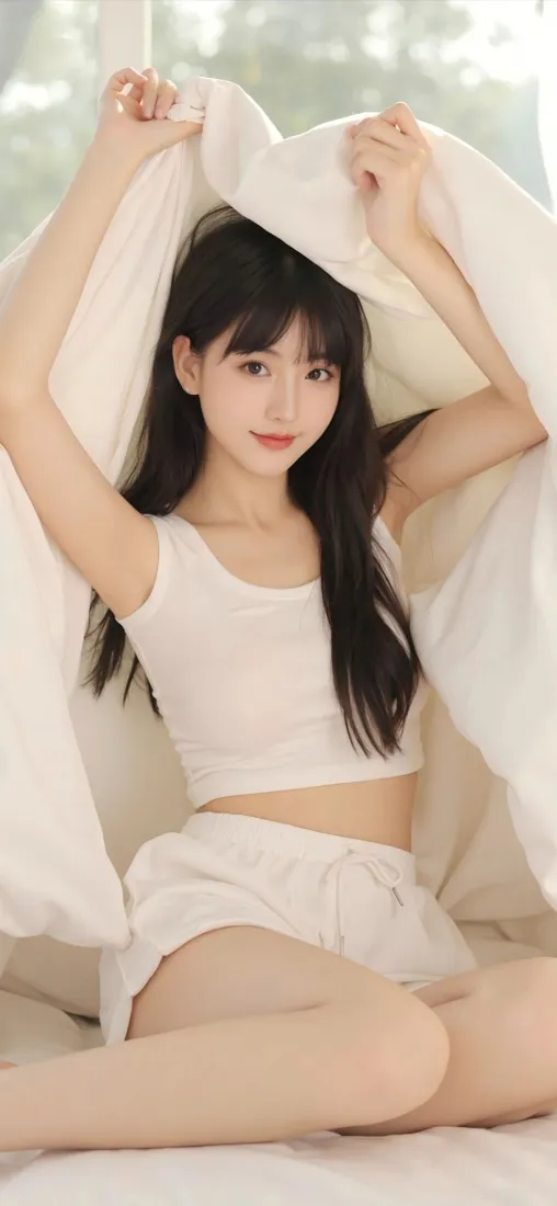 白衣美女手机壁纸｜卧室背景图片 - 清纯可爱「哲风壁纸」