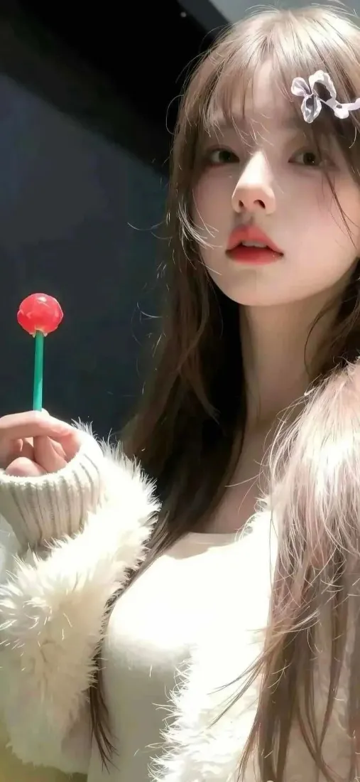 长发美女手机壁纸｜暗背景图片 - 棒棒糖「哲风壁纸」