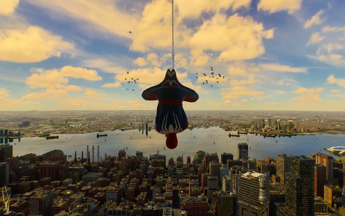 3k蜘蛛侠壁纸｜城市背景图片 - 倒挂冒险「哲风壁纸」