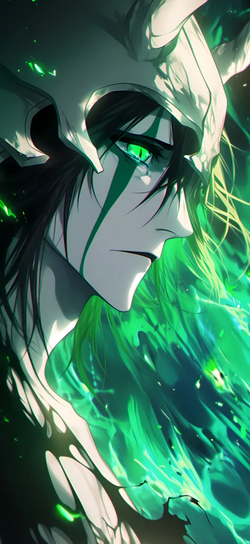小乌手机壁纸｜绿色背景图片 - 死神bleach「哲风壁纸」