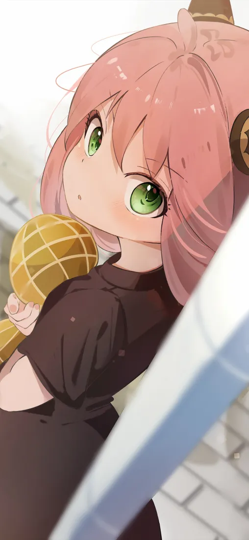 阿尼亚手机壁纸｜间谍过家家背景图 - 可爱麦克风「哲风壁纸」