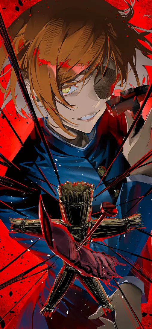 中原中也手机壁纸｜红色背景图片 - 文豪野犬「哲风壁纸」