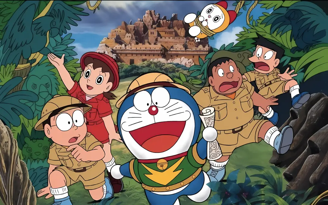 2k哆啦A梦壁纸｜丛林探险背景图片 - 伙伴冒险「哲风壁纸」