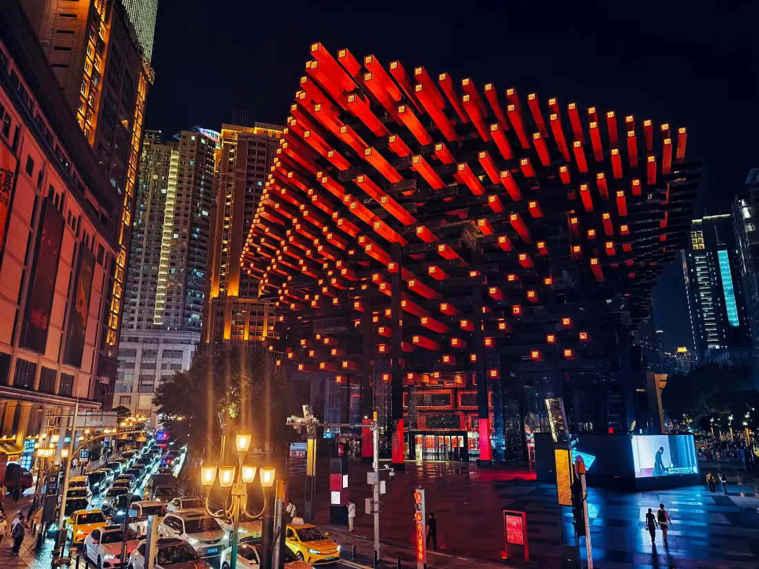 4k重庆夜景壁纸｜重庆城市背景图片 - 红灯笼建筑「哲风壁纸」
