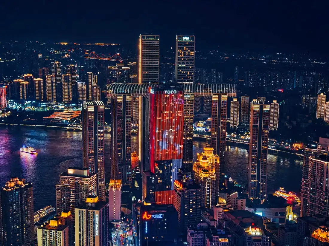 4k重庆夜景壁纸｜城市背景图片 - 繁华都市灯光「哲风壁纸」