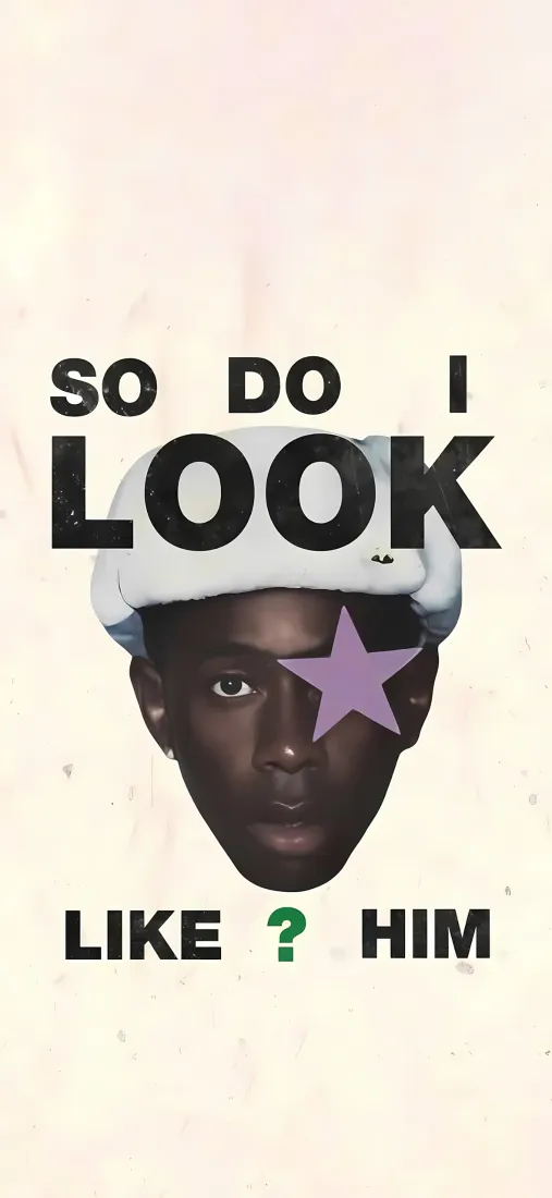 黑人美式男孩手机壁纸｜紫色星星背景 - 潮流街头风「哲风壁纸」