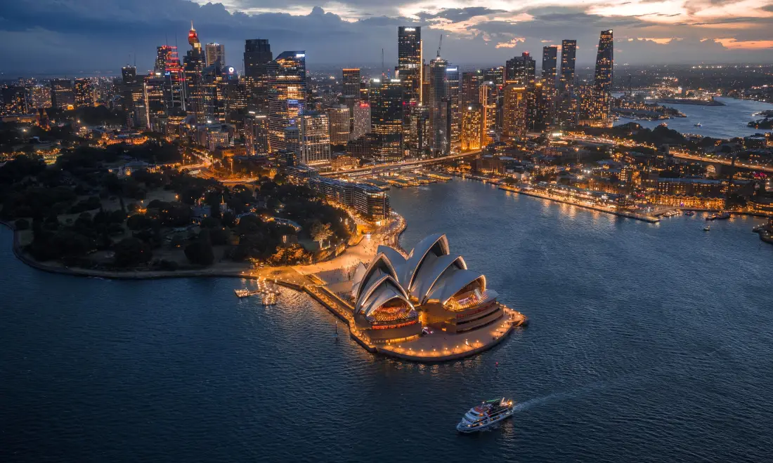 6k悉尼歌剧院壁纸｜悉尼背景图片 - 澳大利亚夜景「哲风壁纸」