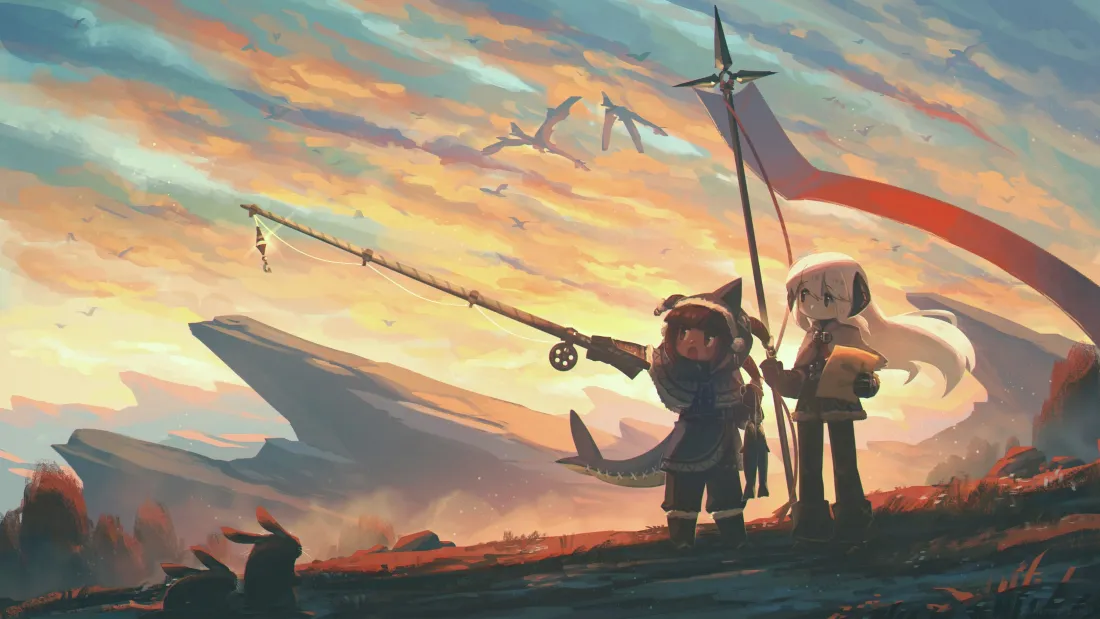 3k动漫角色壁纸｜异世界背景图片 - 黄昏冒险伙伴「哲风壁纸」