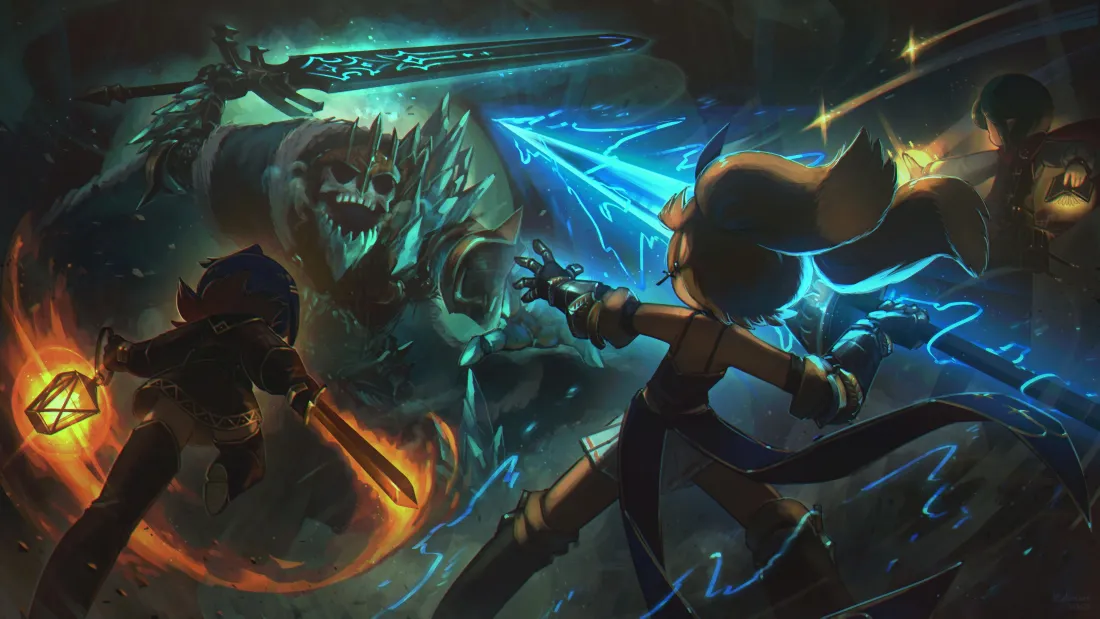 3k骷髅王壁纸｜异世界背景图 - 战斗魔法对战「哲风壁纸」