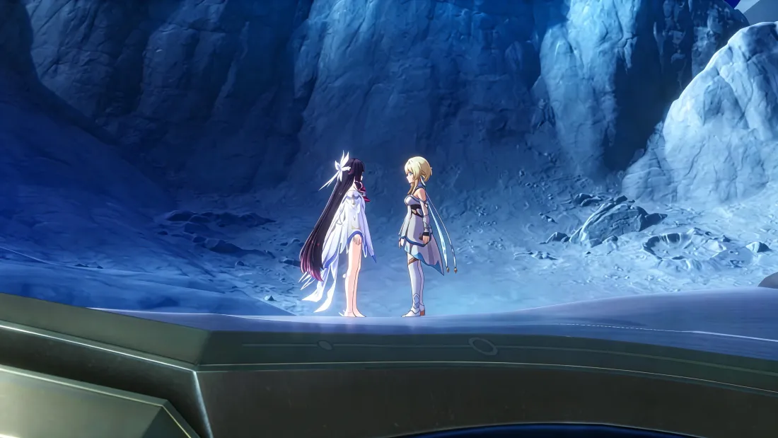 5k动漫少女壁纸｜冰雪山洞背景图片 - 二次元场景「哲风壁纸」