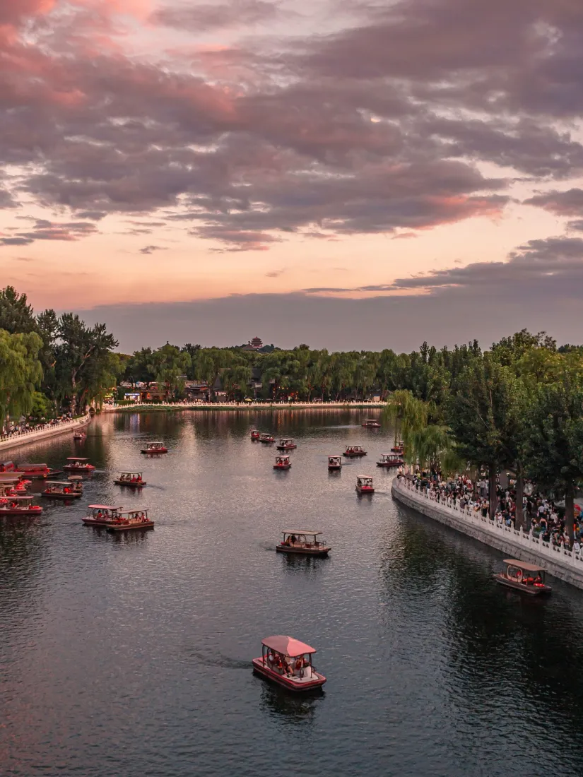 北京什刹海手机壁纸｜北京黄昏背景图片 - 中国「哲风壁纸」