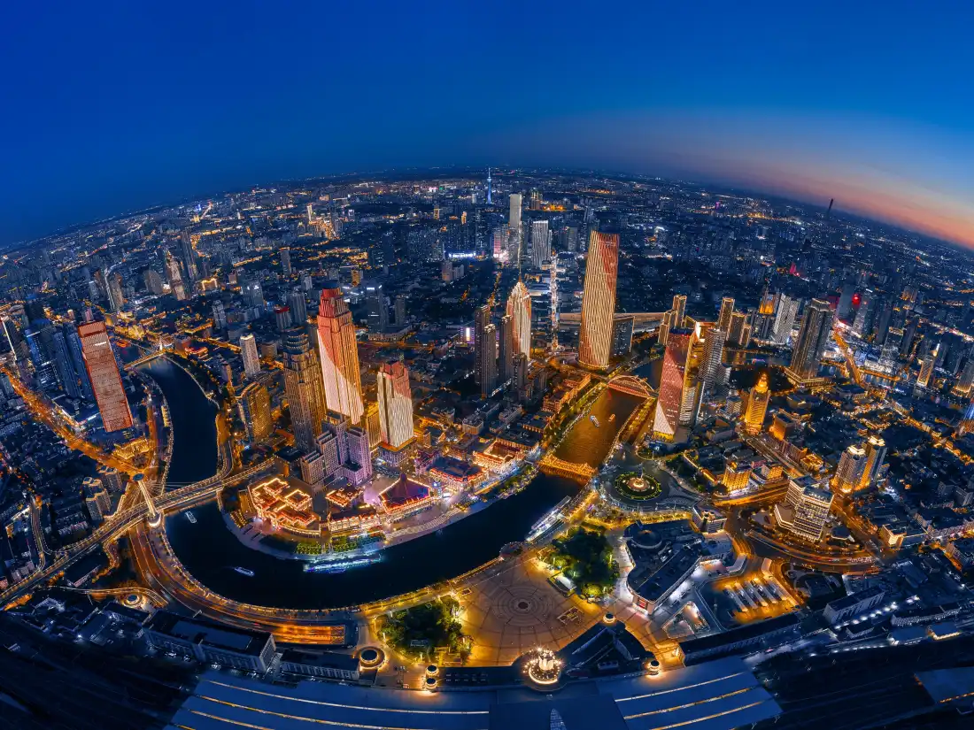 3k天津夜景壁纸｜城市风光背景图 - 中国天津「哲风壁纸」