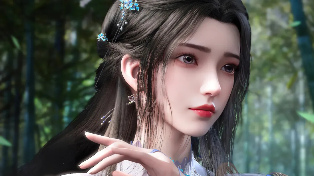 6k李慕婉壁纸｜竹林背景 - 仙逆古风「哲风壁纸」