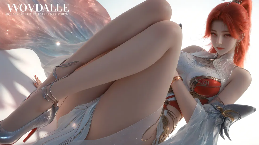 10k火允儿壁纸｜百炼成神背景图片 - 红发古风美女「哲风壁纸」