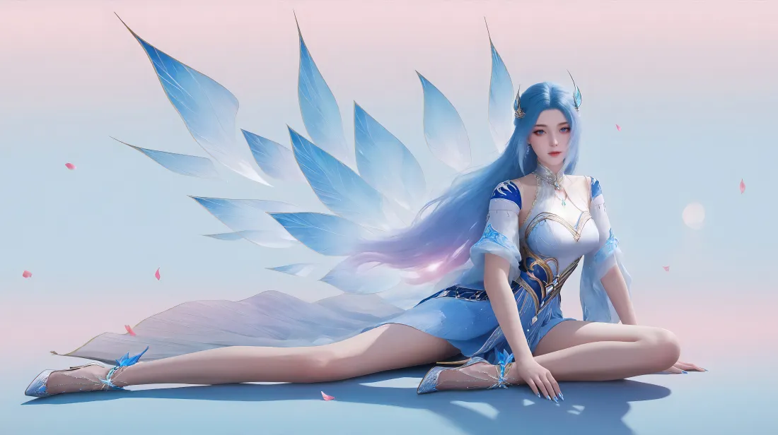 6k唐舞桐壁纸｜冰晶翅膀背景图片 - 斗罗大陆「哲风壁纸」