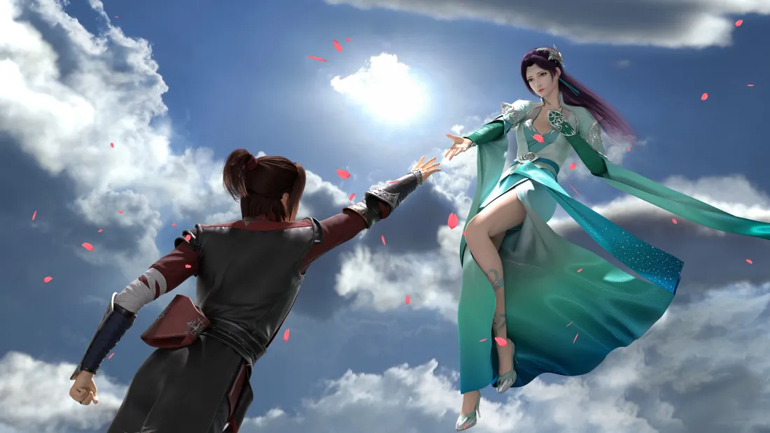 4k斗破苍穹壁纸｜蓝天云朵背景 - 云韵萧炎「哲风壁纸」