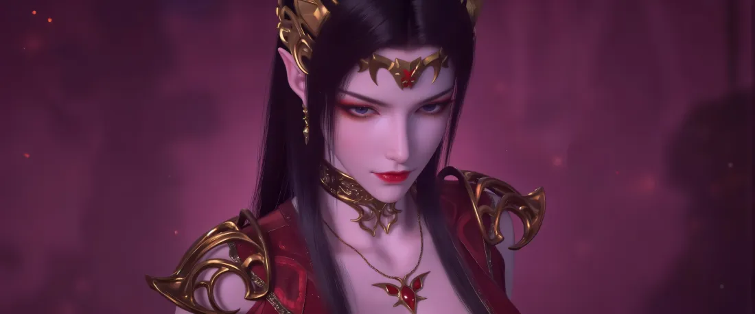 6k美杜莎壁纸｜紫色背景图片 - 斗破苍穹「哲风壁纸」