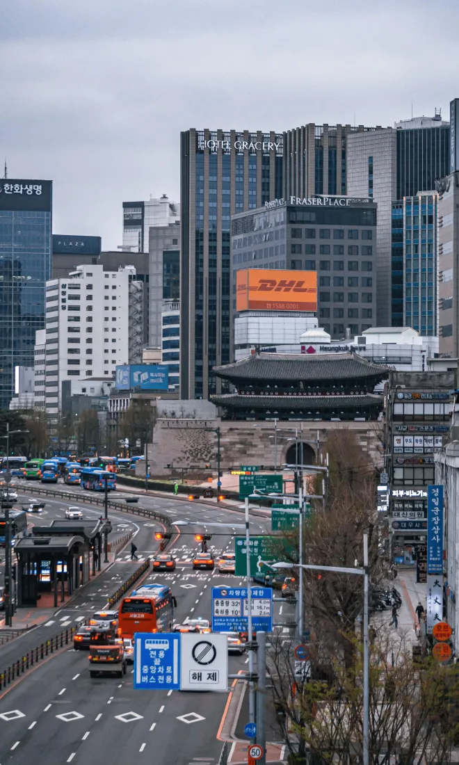 首尔街景手机壁纸｜韩国城市背景图片 - 现代建筑「哲风壁纸」