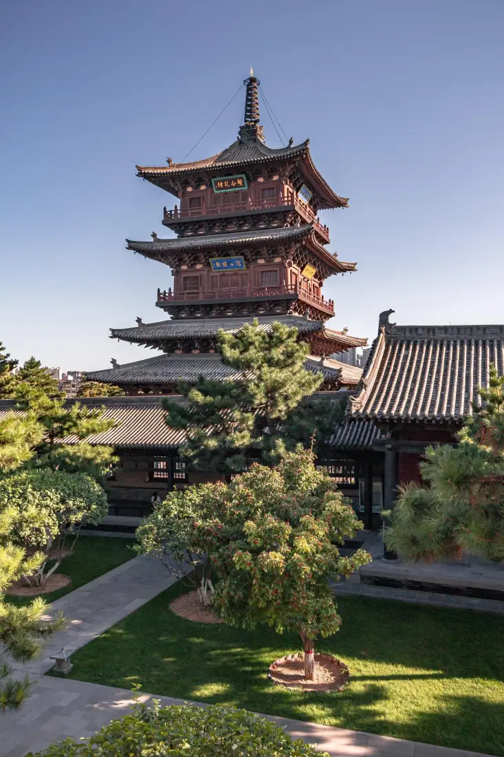 大同古建筑手机壁纸｜山西背景图片 - 中式庭院「哲风壁纸」