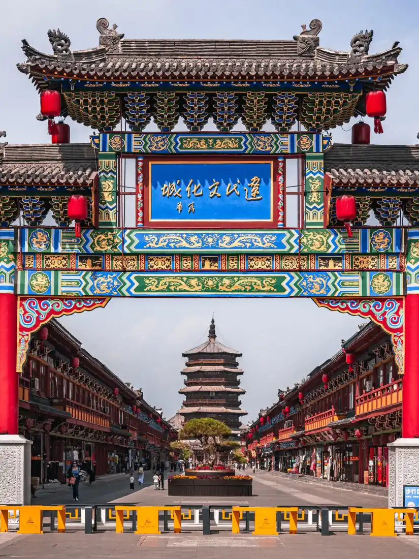 大同古建筑手机壁纸｜山西古城背景图片 - 仿古街「哲风壁纸」