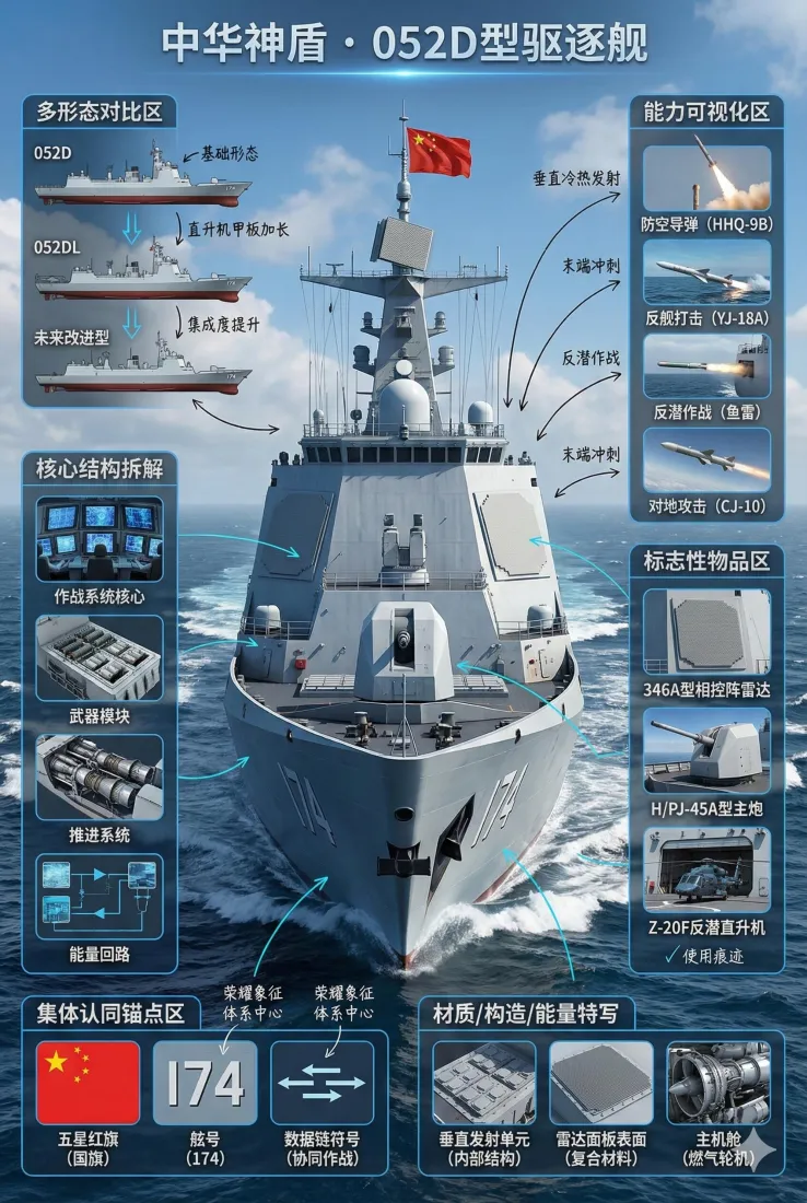 052D驱逐舰手机壁纸｜军舰背景图片 - 中华神盾「哲风壁纸」