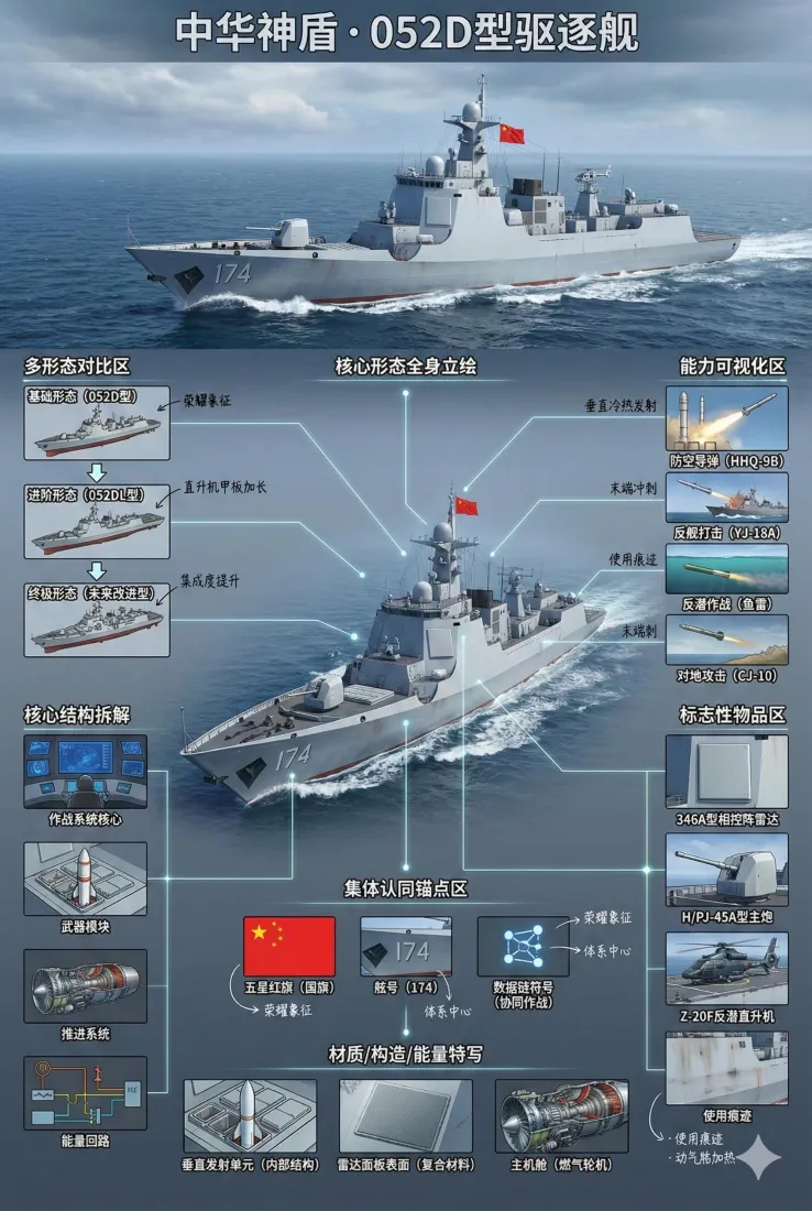 052D驱逐舰手机壁纸｜军舰背景图片 - 中华神盾「哲风壁纸」