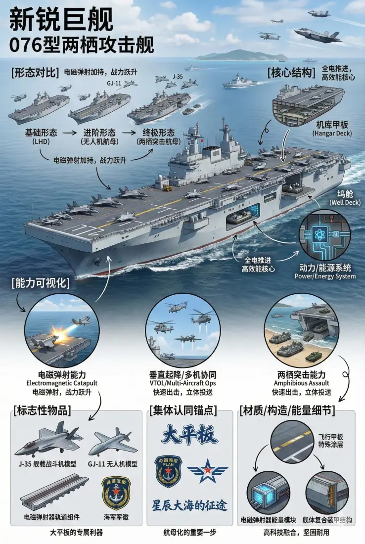 075新锐巨舰手机壁纸｜海战背景 - 076两栖舰「哲风壁纸」