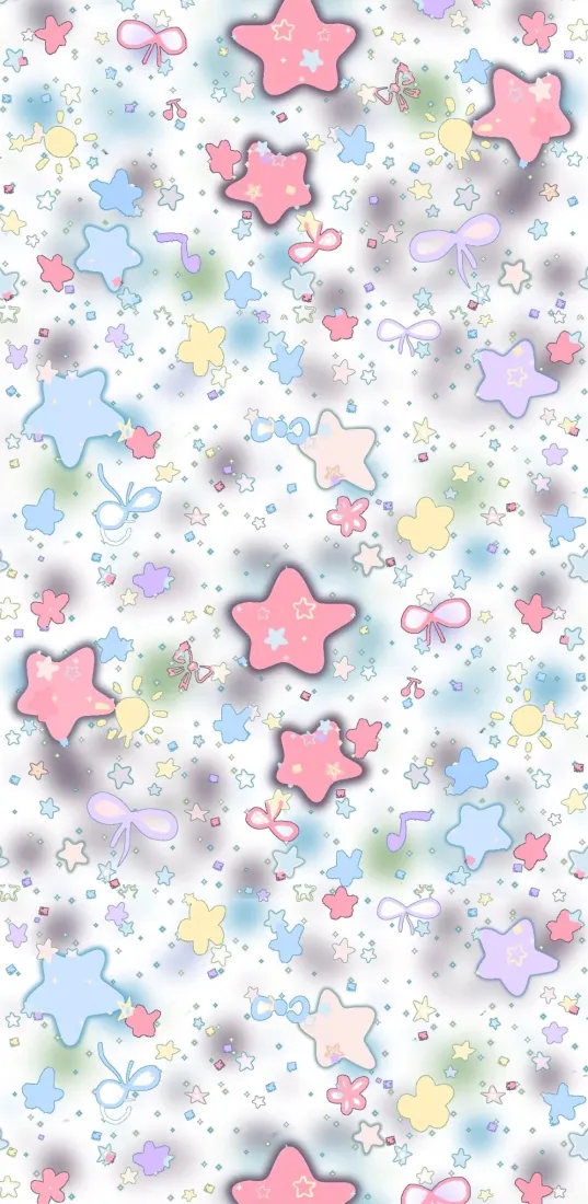 星星手机壁纸｜彩色星星背景图片 - 粉色星星装饰「哲风壁纸」