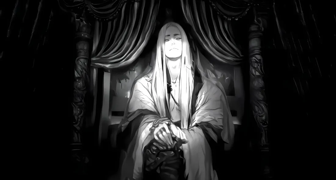 3k古风帝王壁纸｜暗黑背景图片 - 黑白长袍人物「哲风壁纸」