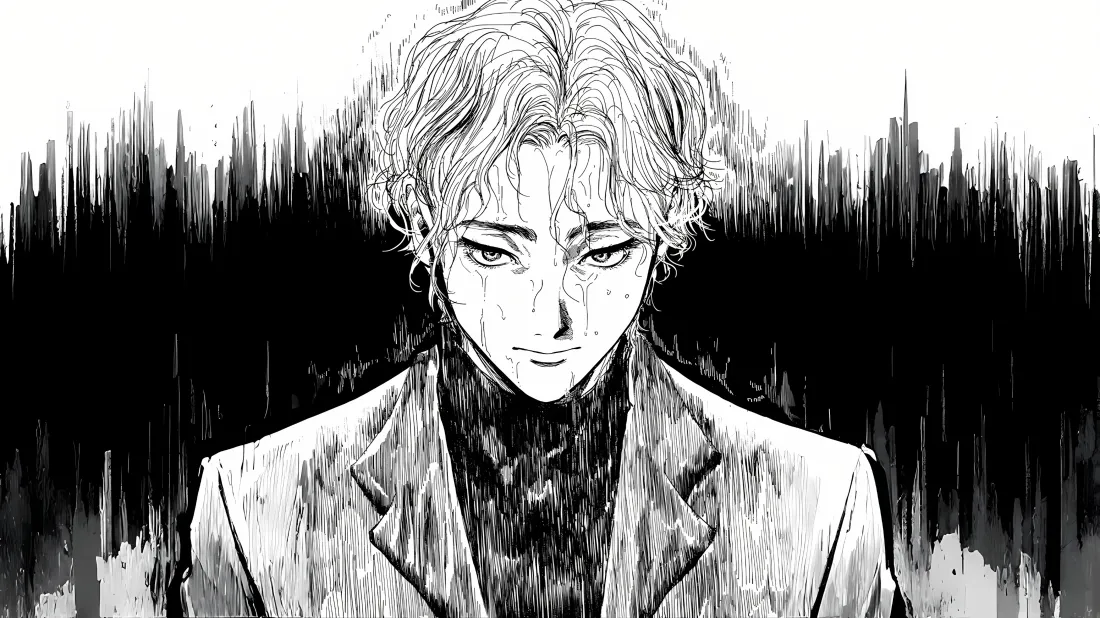 3k动漫人物西装壁纸｜黑白背景 - 帅气「哲风壁纸」