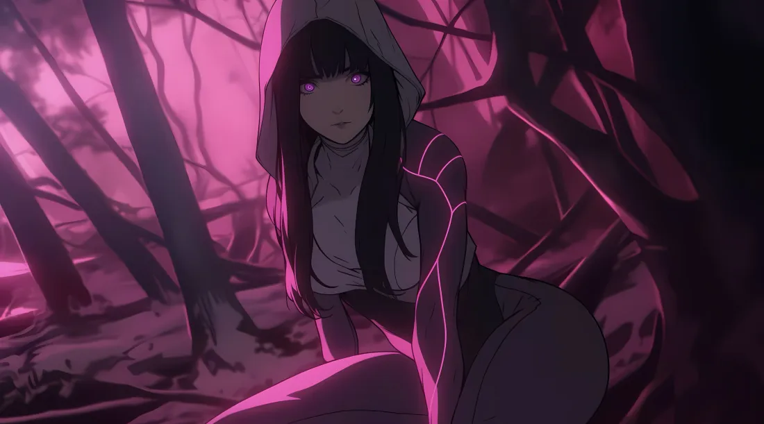 3k日向雏田壁纸｜火影忍者背景图片 - 粉色树林「哲风壁纸」