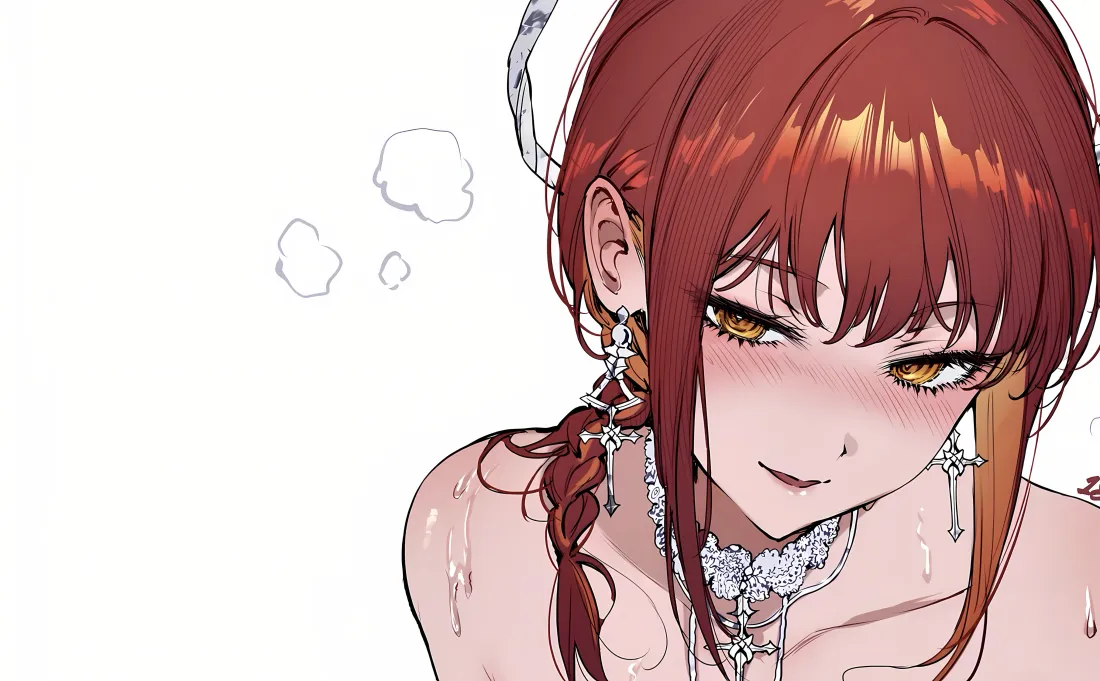 5k玛奇玛壁纸｜电锯人背景图片 - 红发编发「哲风壁纸」