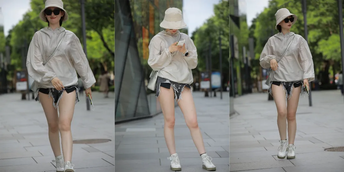 2k街拍女性壁纸｜户外街道背景图片 - 美腿白腿「哲风壁纸」