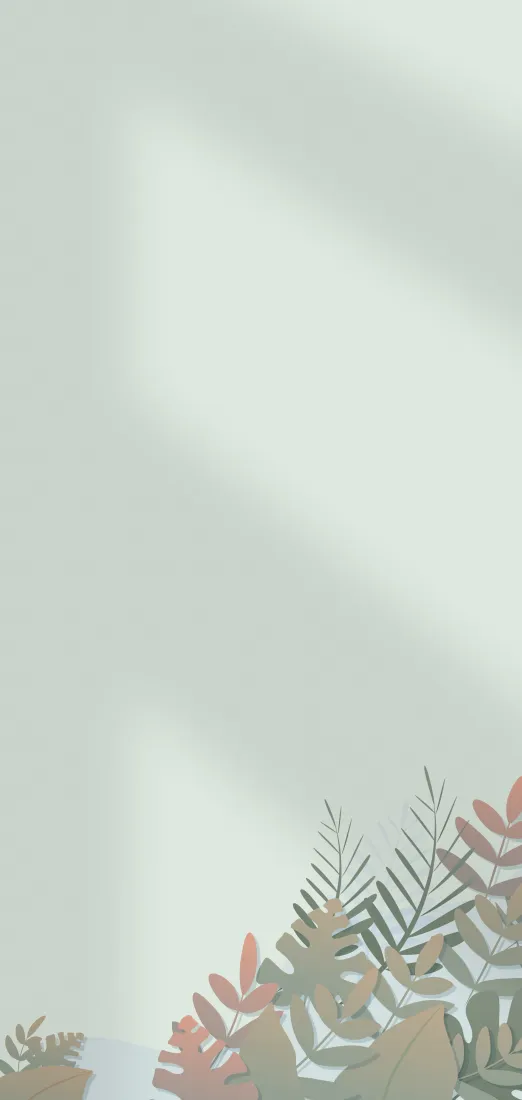 植物手机壁纸｜浅灰背景图片 - 简约绿植装饰「哲风壁纸」
