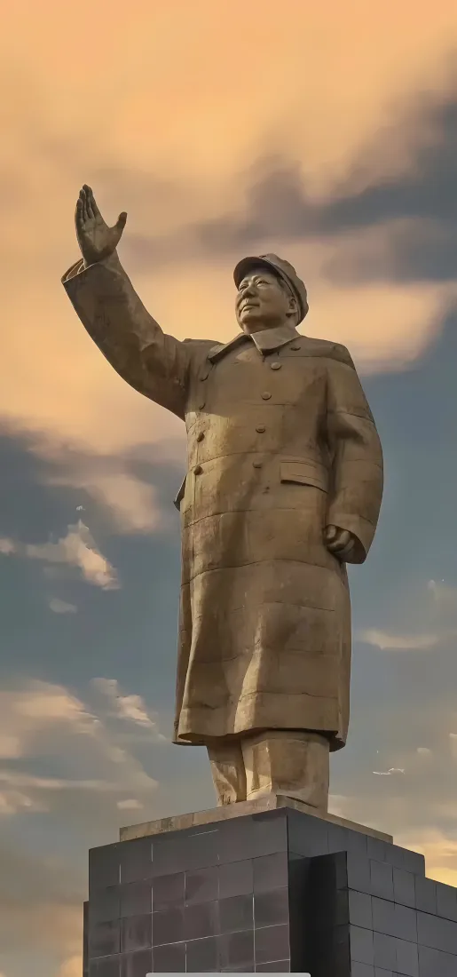 毛泽东雕像手机壁纸｜天空背景图片 - 革命领袖「哲风壁纸」