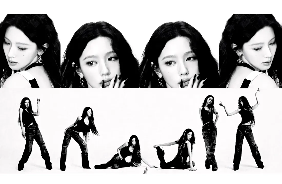 3k曺薇娟壁纸｜黑白背景图片 - (G)I-DLE女团「哲风壁纸」