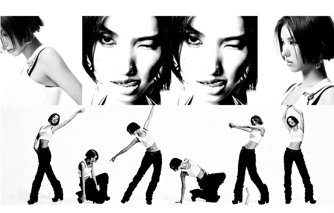 3k叶舒华壁纸｜黑白背景图片 - 舞蹈艺术写真「哲风壁纸」