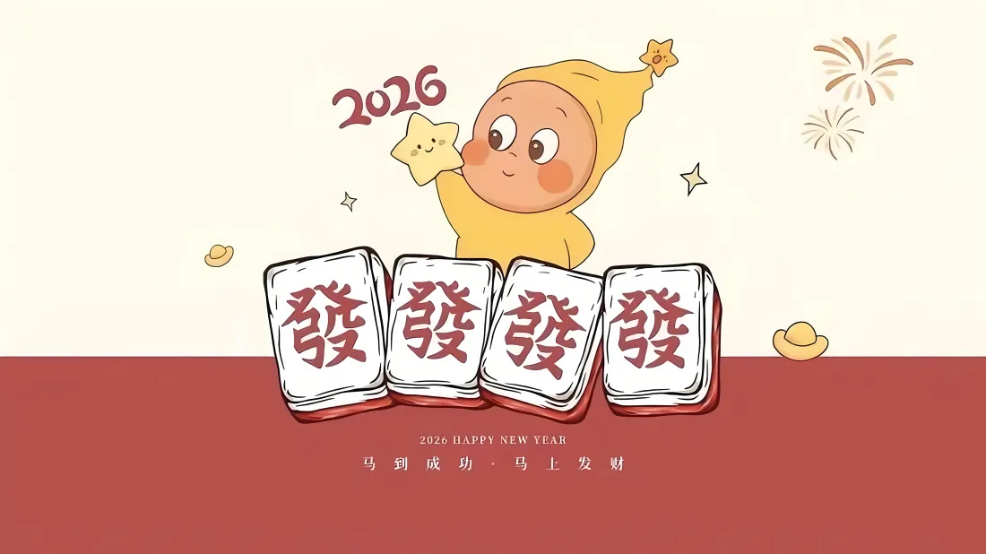 5k星星人壁纸｜发财背景图片 - 2026新年财运發發發「哲风壁纸」