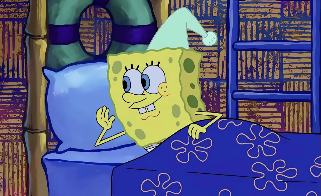 5k海绵宝宝壁纸｜睡觉背景图片 - 比奇堡卧室场景「哲风壁纸」