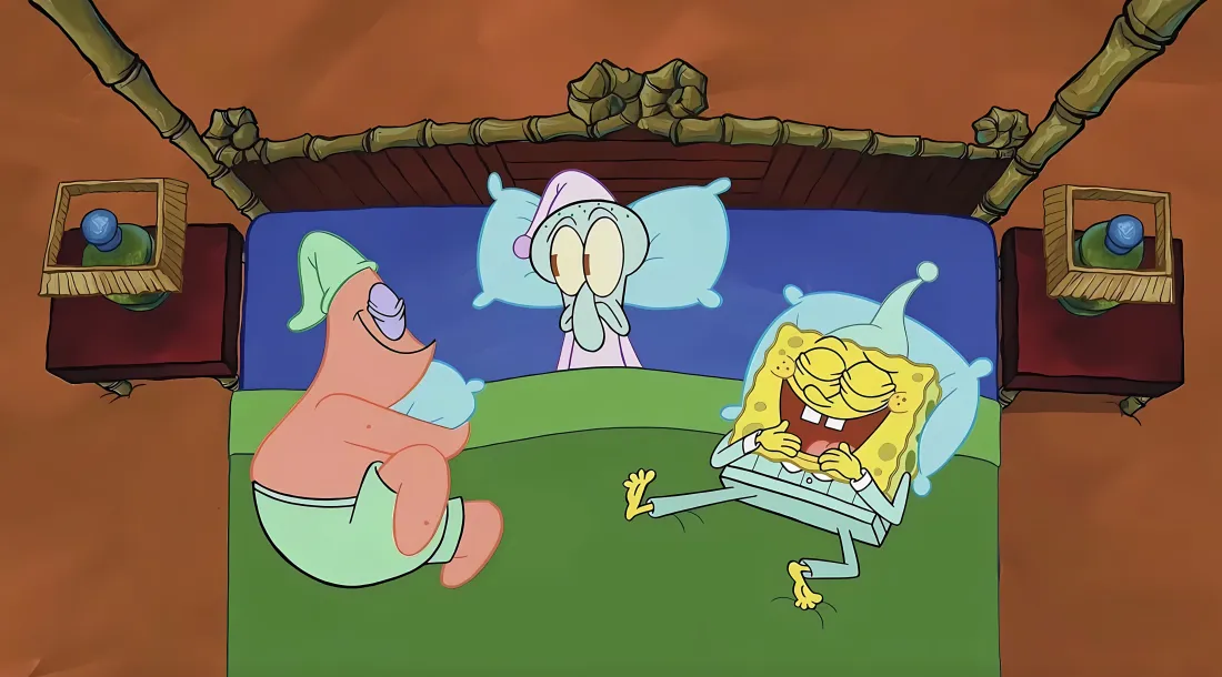 5k海绵宝宝派大星壁纸｜动漫背景图片 - 章鱼哥卡通场景「哲风壁纸」