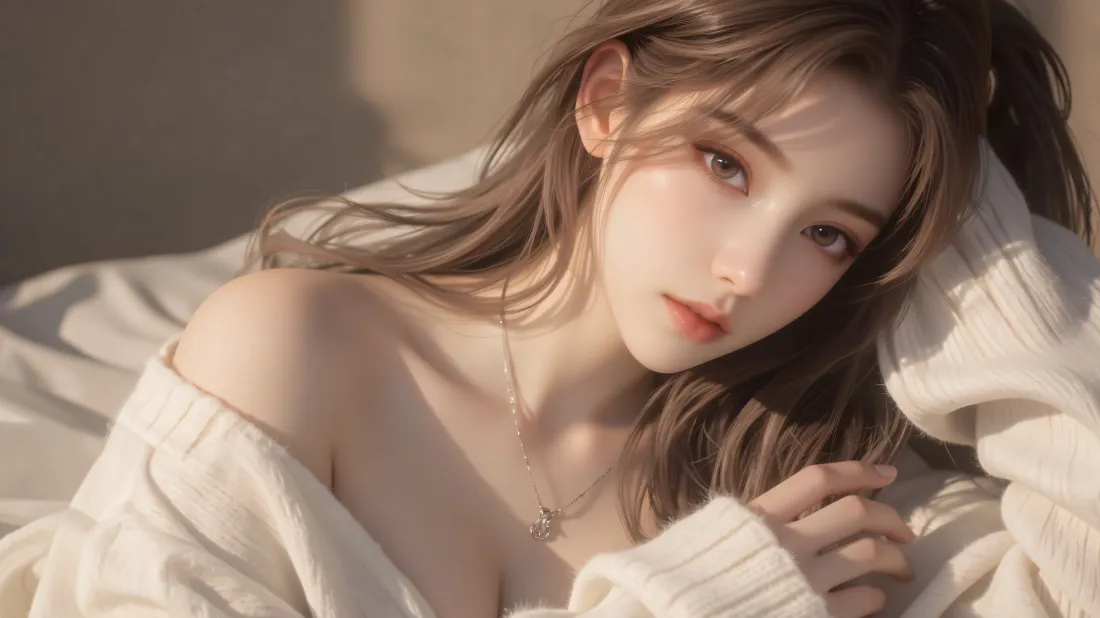 7k白衣美女壁纸｜卧室背景图 - 温柔性感「哲风壁纸」
