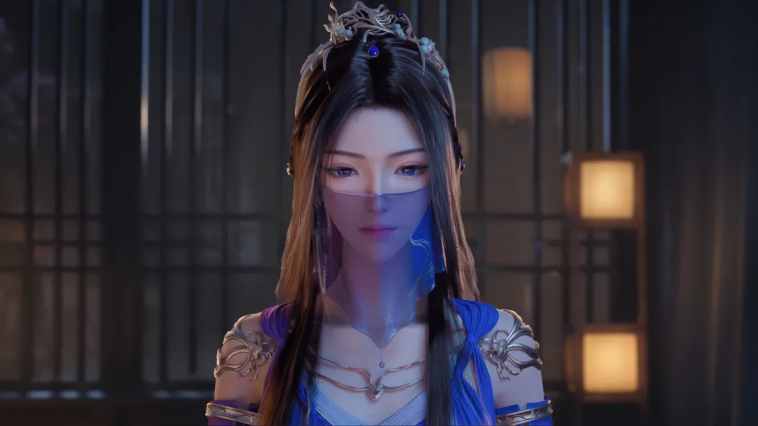 6k古风动漫人物壁纸｜中式背景图片 - 蓝色服饰「哲风壁纸」